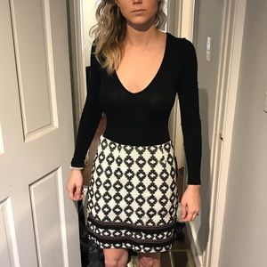 NWT ebony jacquard skirt.